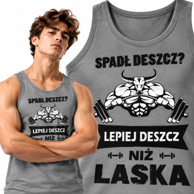 TANK TOP NA SIŁOWNIĘ SPADŁ DESZCZ SIWA